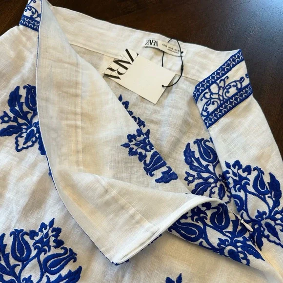 ☀️ New! ZARA Embroidered Midi Skirt - Picture 11 of 16